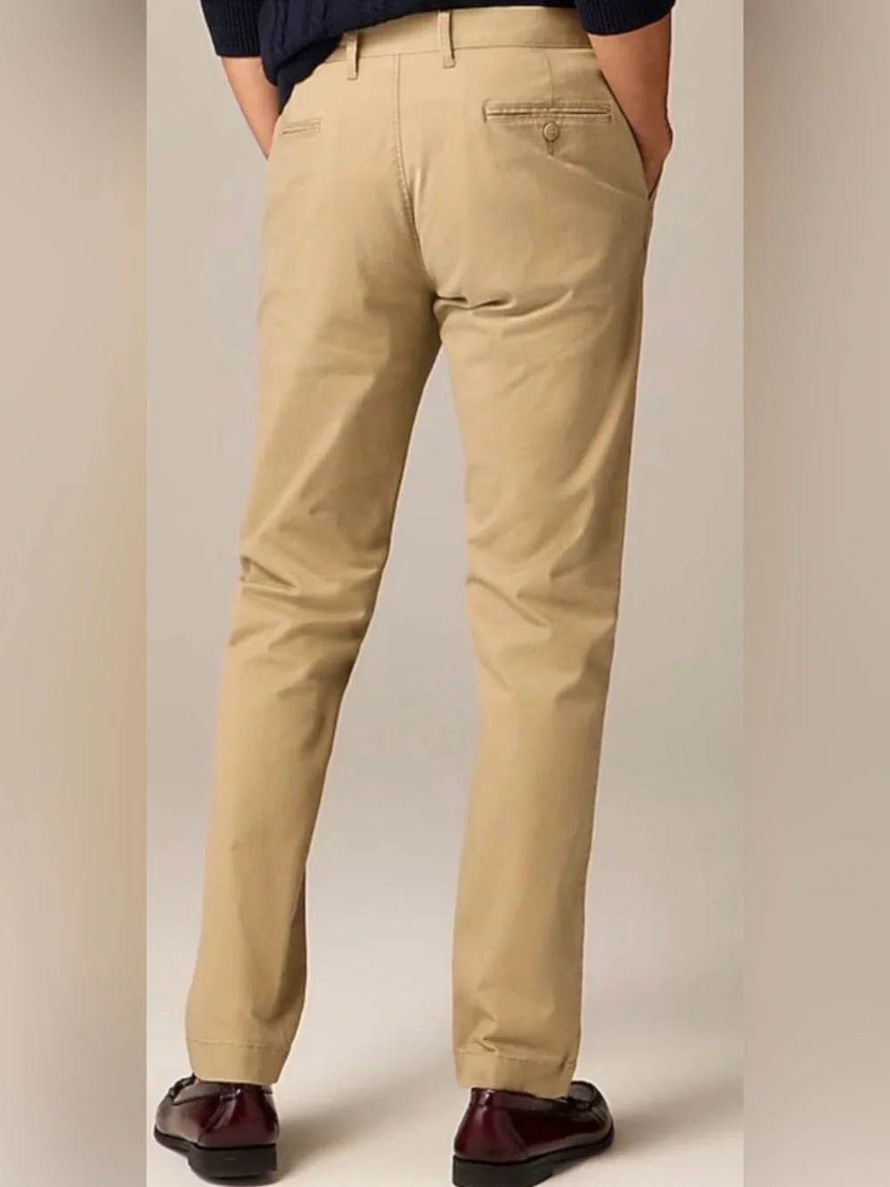 J. Crew Men's Straight Khaki Chinos in Beige